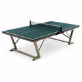 Mesa de ping-pong de MDF y acero verde para interiores y exteriores