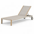Tumbona de aluminio y tela beige 200x70x35 cm
