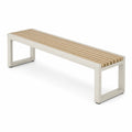 Banco de metal y madera 180x40x45cm