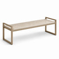 Banco de Aluminio y Ratán Sintético Beige