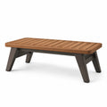 Banco de Madera y Metal para Exteriores Marrón
