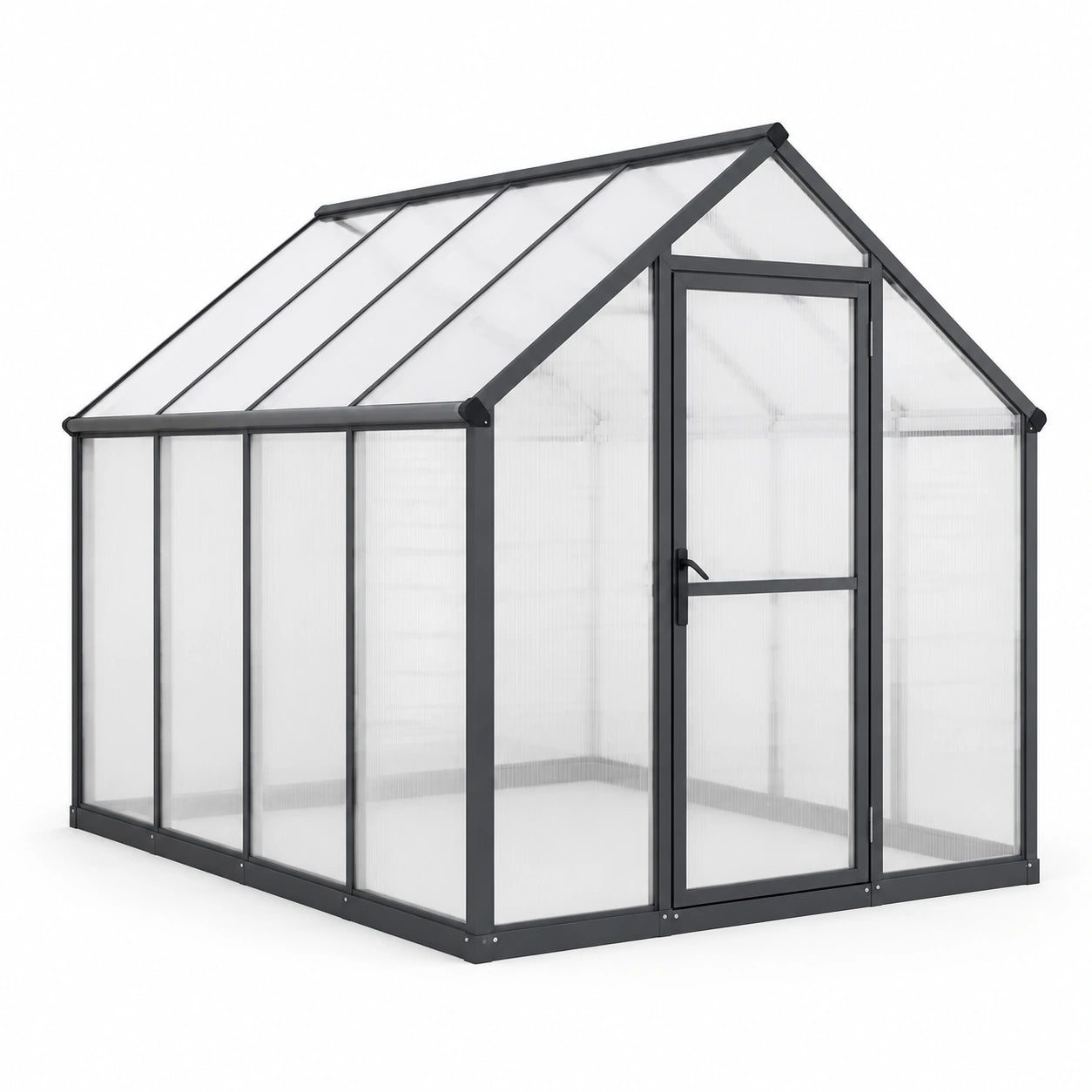 Invernadero de aluminio y policarbonato 250cm x 190cm x 195cm