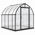 Invernadero de aluminio y policarbonato negro 250x200x190 cm